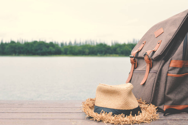 Vintage bag in nature background - Foto, immagini