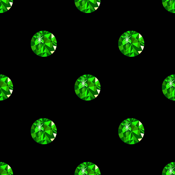 Diamond seamless pattern black background vector - Vector, Image