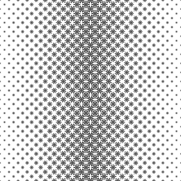 Монохромный геометрический стилизованный цветочный узор - векторный фоновый графический дизайн из изогнутых форм
 - Вектор,изображение