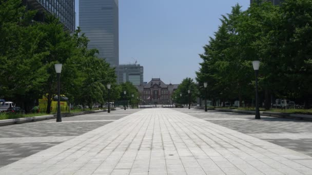 Tokyo, Japon-15 juillet 2017 : rue Gyoko-dori reliant la gare de Tokyo au palais impérial
 - Séquence, vidéo