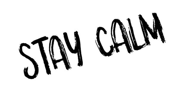 Stay Calm rubber stamp - Vector, afbeelding