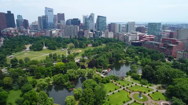 Vídeo aéreo de drones Boston Common y el centro de la ciudad
 - Metraje, vídeo
