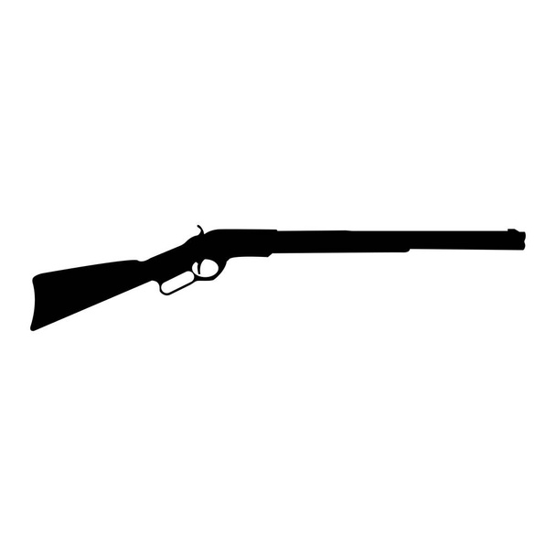 Rifle black color icon . - Vector, Image