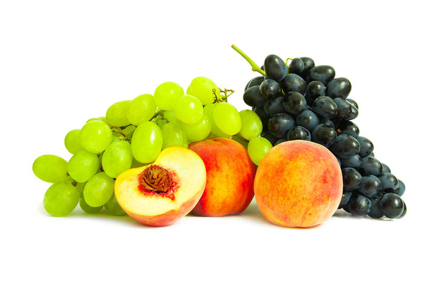 Composition of fruits on white background - Photo, image