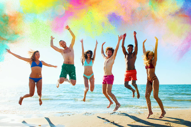Цветное лето для группы друзей
 - Фото, изображение