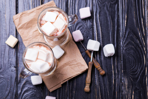 cocoa drink with marshmallows - Foto, afbeelding
