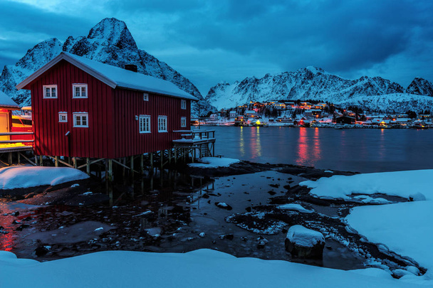 Рен Village на Лофотені островах, Норвегія. - Фото, зображення