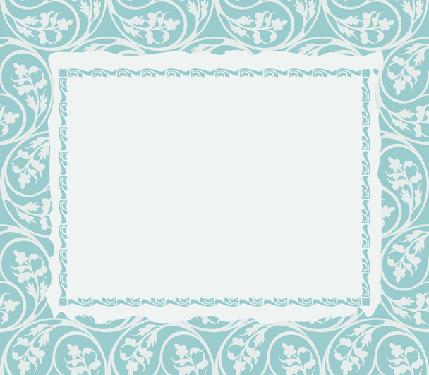 Frame on a ornamental background - Vector, imagen
