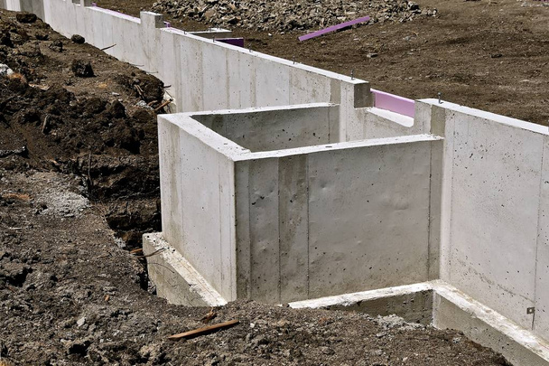 Footing and foundation of a new construction project - Photo, Image