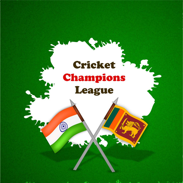 иллюстрация спортивного крикетного фона на мероприятии Лиги чемпионов по крикету
 - Вектор,изображение