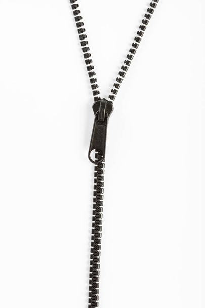 black plastic zipper - Photo, Image