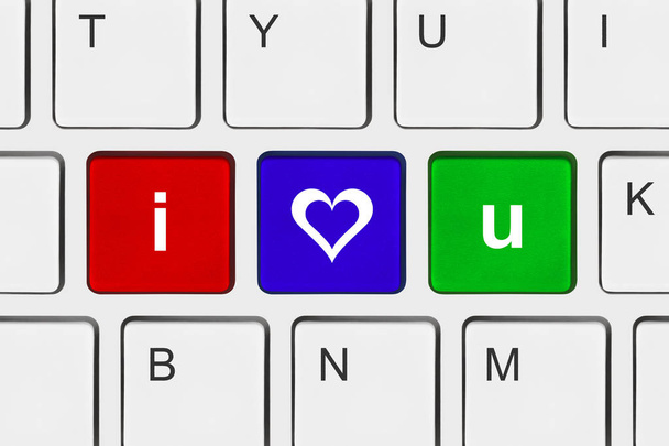 Počítačová klávesnice s I love You klíče - Fotografie, Obrázek