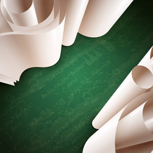 Fondo de rollo de papel 3d
 - Vector, imagen