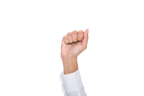 person gesturing signed language - Foto, Imagem
