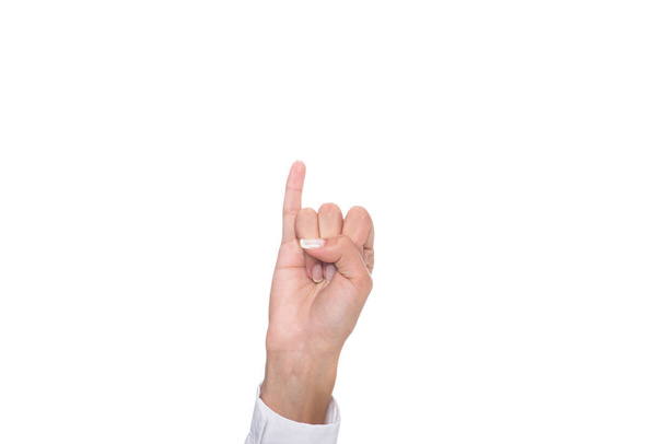 person gesturing signed language - Foto, imagen