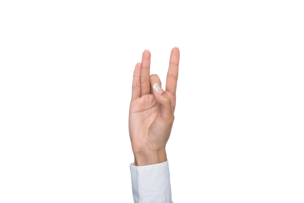 člověk ukázal znakový jazyk - Fotografie, Obrázek
