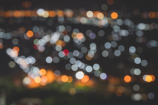 Blurred of Cityscape and bokeh at night. - Fotografie, Obrázek