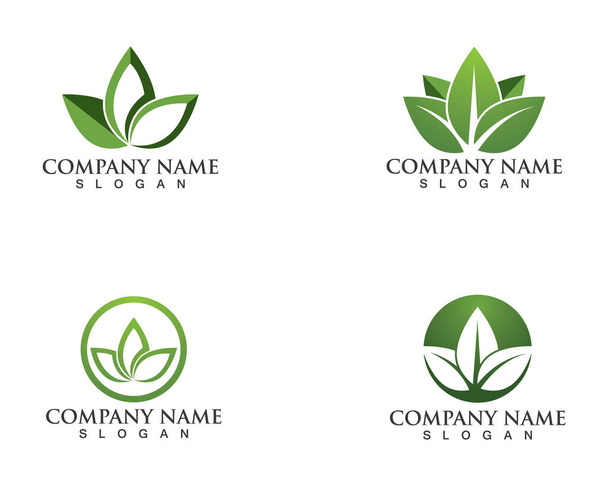 Vector leaves green nature logo and symbol - Vector, Image