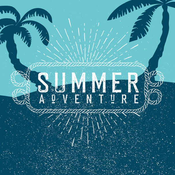 Summer adventures poster.  - Vetor, Imagem