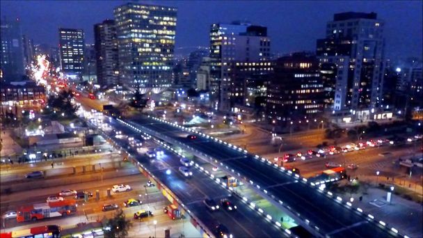 Městská světla v Santiagu, Chile - Fotografie, Obrázek