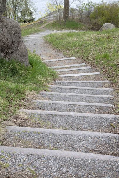 Steps on Footpath; Skeppsholmen Island; Stockholm - Foto, immagini