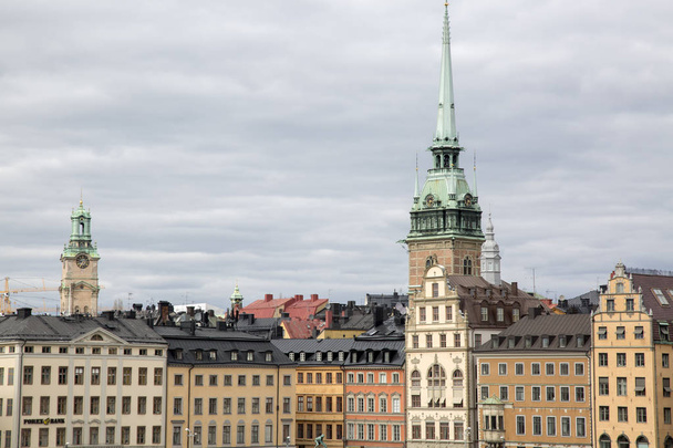 German Church and Building Facades, Old Town; Stockholm - Fotografie, Obrázek