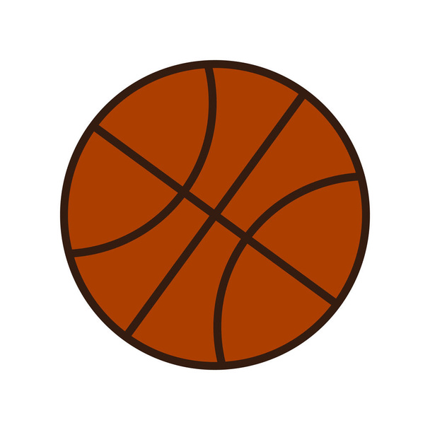 Orange Basketball Ball Vector Isolated - Vector, Image
