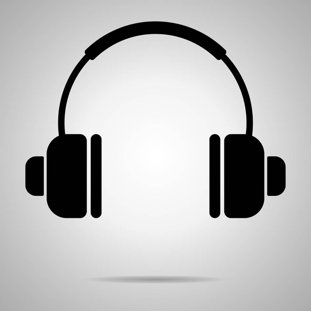 Headphones Silhouette Vector, Music Listening - Vettoriali, immagini