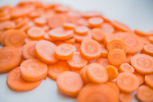 close-up of sliced carrots - Foto, Imagem