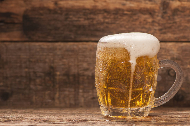 draft beer on a glass - Foto, Imagem