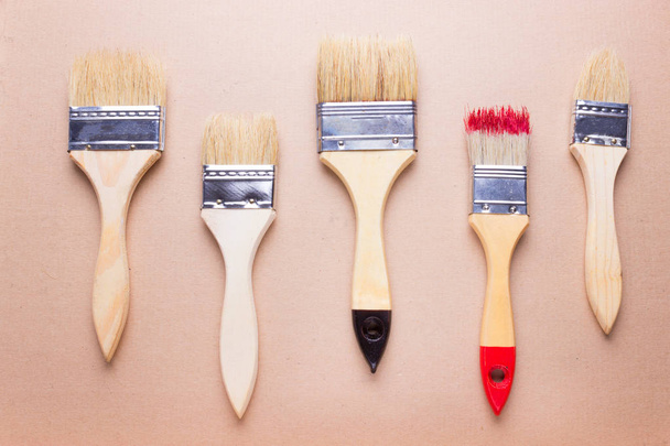 new different size paintbrushes - Foto, afbeelding