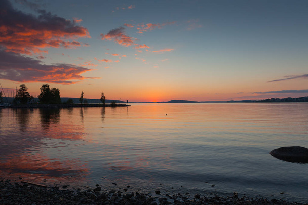 Beautiful sunset in Lahti, Finland  - Foto, imagen