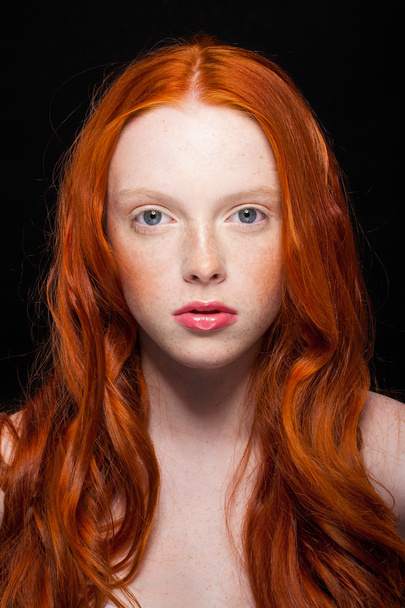 Wavy Red Hair - Foto, imagen