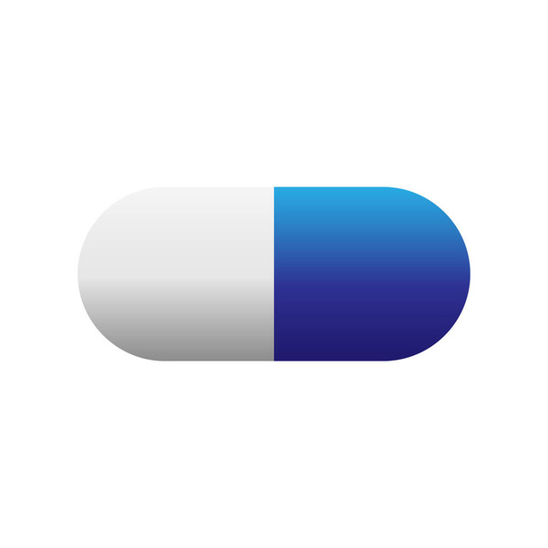 Modré a bílé pilulky ikonu izolované, medicína - zdraví - Fotografie, Obrázek