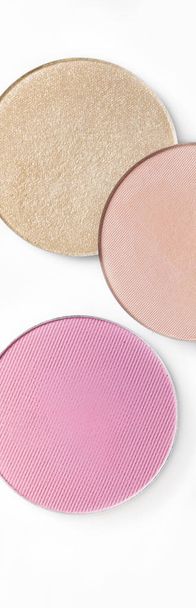 Beige and pink eye shadow or blusher isolated on white background - Foto, immagini