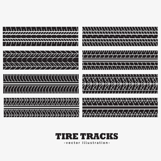 huit marques de traces de pneus
 - Vecteur, image