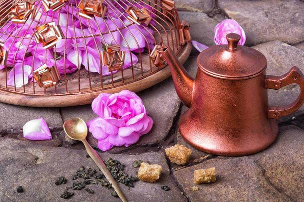 čaj s tea rose - Fotografie, Obrázek