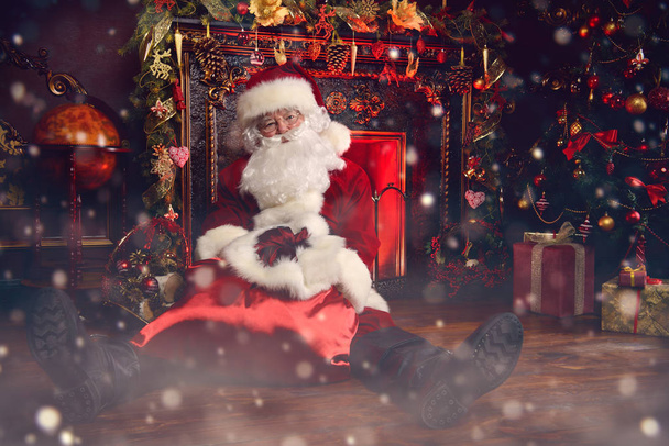 Santa Claus bracht geschenken - Foto, afbeelding