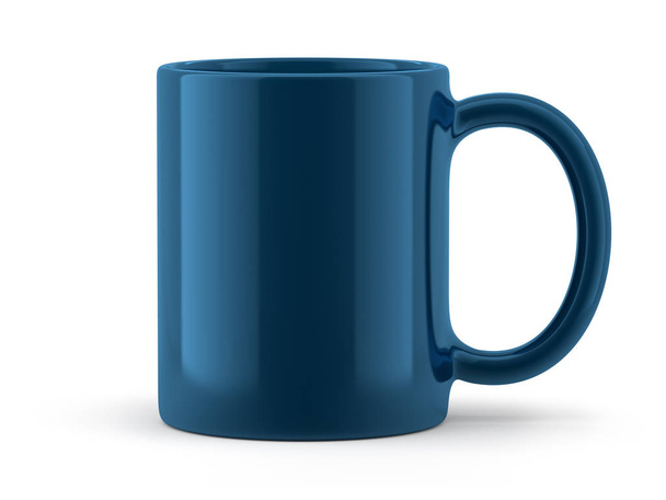 Blue Mug Isolated - Photo, Image
