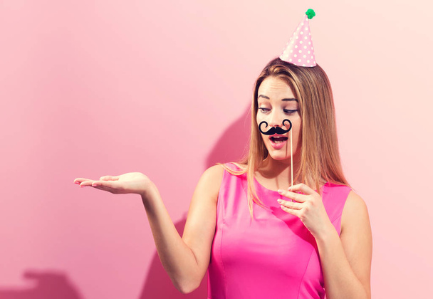woman with party hat - Foto, Imagen