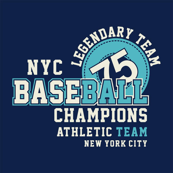 グラフィック デザイン ニューヨーク野球チャンピオン - ベクター画像