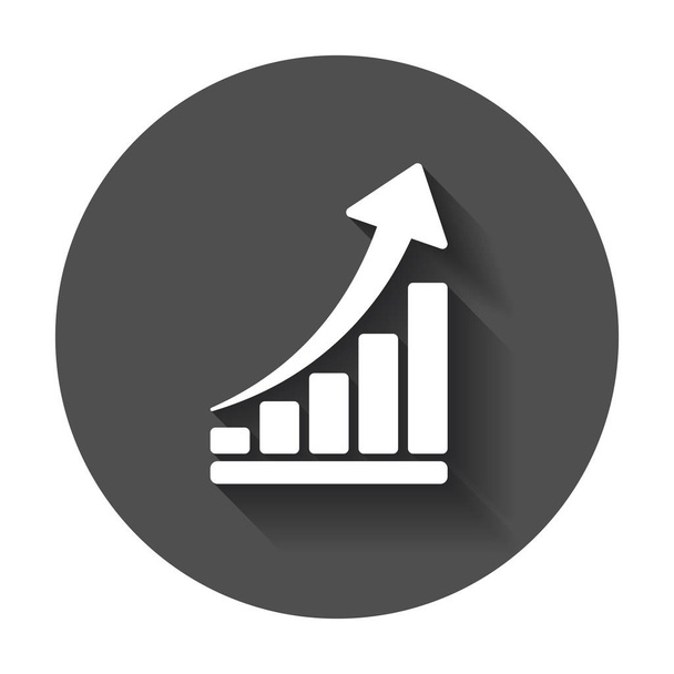 Növekedési chart ikon. Nő ábra lapos vektoros illusztráció. Busine - Vektor, kép