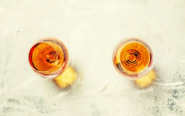 Cognac in a two glasses - 写真・画像