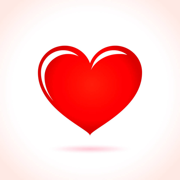 hart pictogram op witte achtergrond - Vector, afbeelding