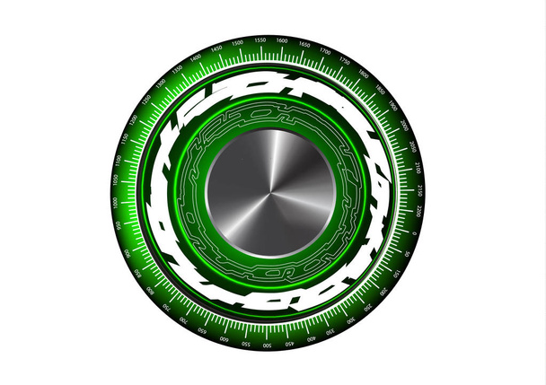 Round logo on white background - Vector, imagen