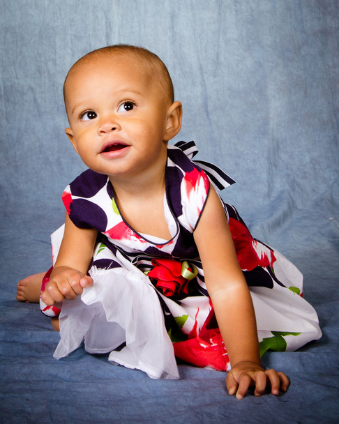 Studio portrait of African American toddler - Foto, immagini