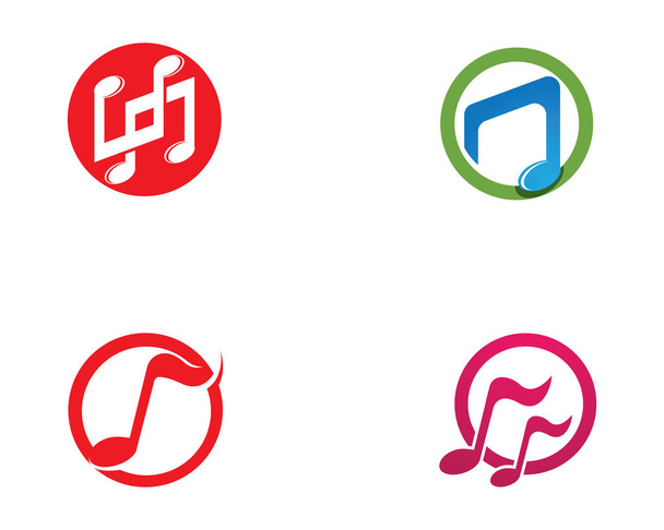 Šablona symbolů not hudby a ikon - Vektor, obrázek