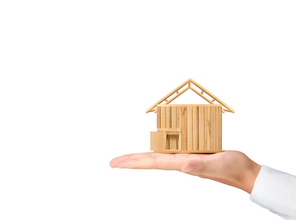 Koncepcja kredyt hipoteczny dom od strony - Zdjęcie, obraz