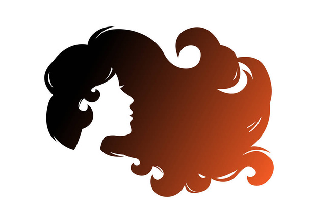 Девушка с красивыми волосами - Вектор,изображение