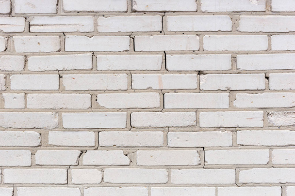 Υφή φόντου ενός παλαιού τοίχου από λευκό τούβλο - Φωτογραφία, εικόνα